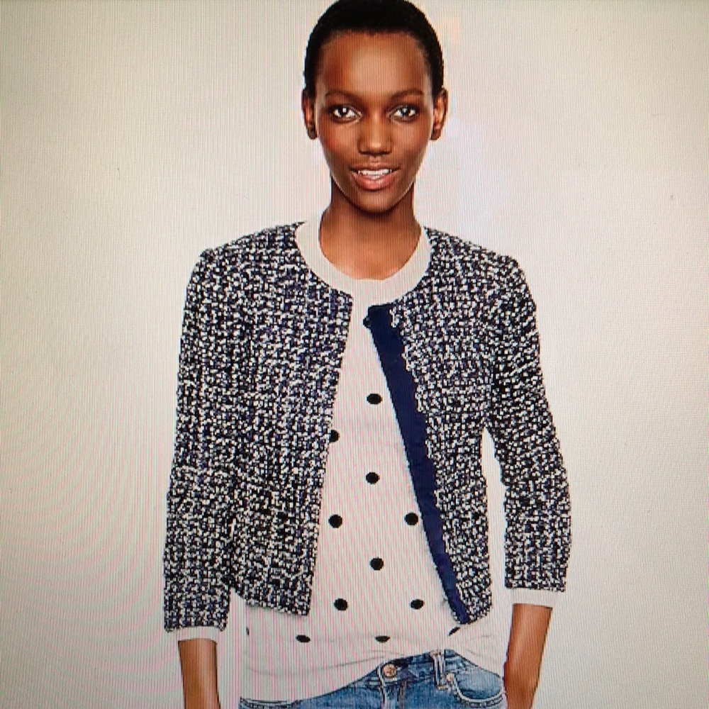 J.Crew midnight tweed jacket